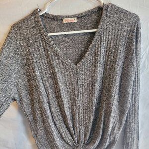 Maronie Gray V Neck